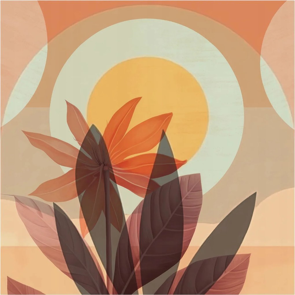 Fali fotótapéta Étkezőbe Virágos absztrakt 250x250