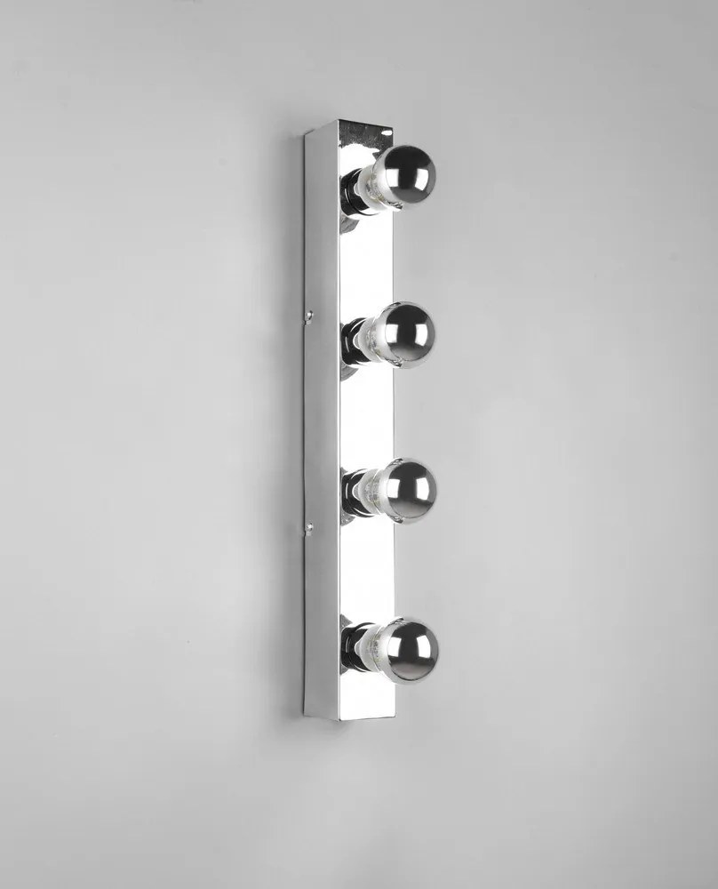 Fényes ezüstszínű fali lámpa Theatro – Trio