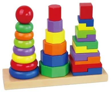 Viga | Nem besorolt | Fából készült színes piramisok gyermekeknek Viga | Multicolor |