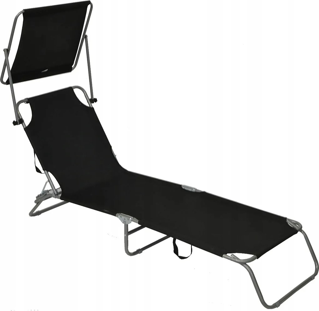 Kerti napozóágy napellenzővel 185cm