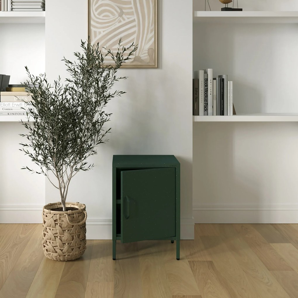 Éjjeliszekrény MIA, 424 x 595 x 400 mm, Modern: palack zöld szín