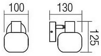Redo 04-483 - Fali spotlámpa AMBER 1xE14/28W/230V