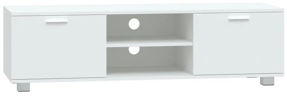 fehér szerelt fa TV-szekrény 140 x 40,5 x 35 cm