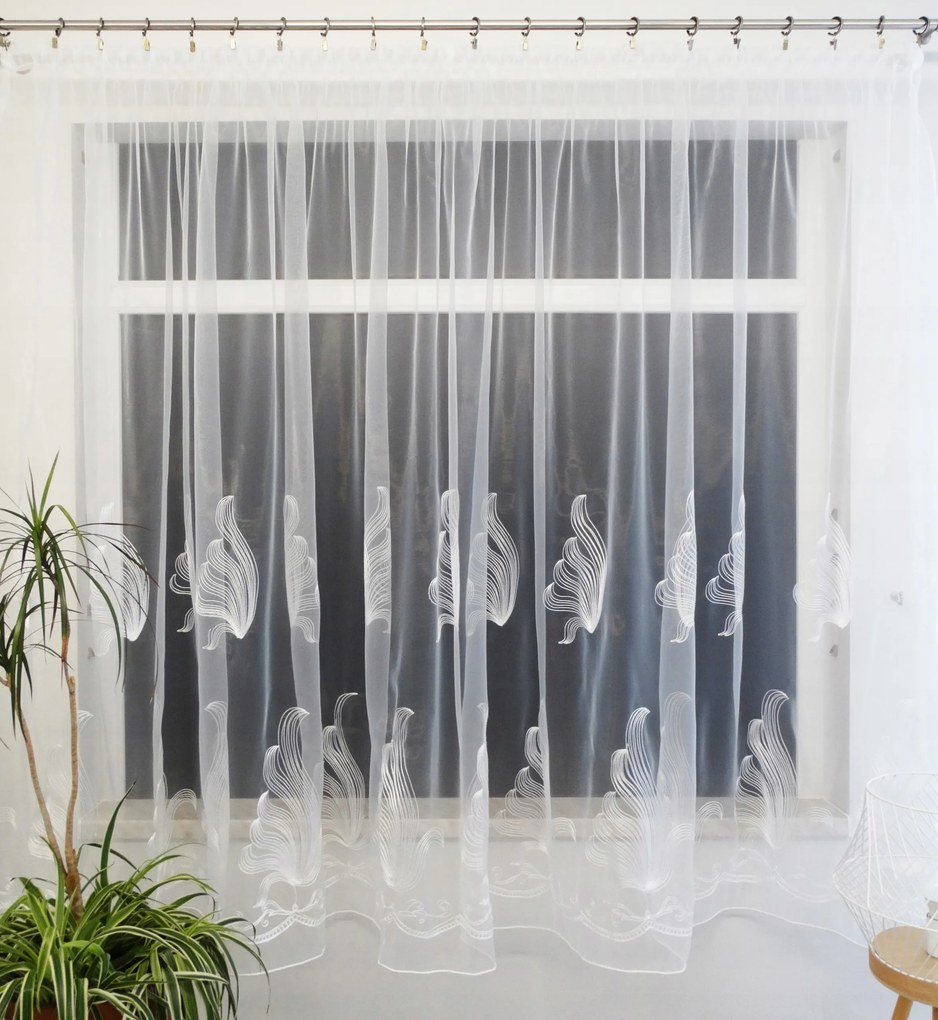 Mg Függöny organza Nadika fehér 430x180 szalag IIgat