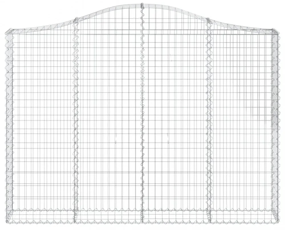 5 db íves horganyzott vas gabion kosár 200x30x140/160 cm