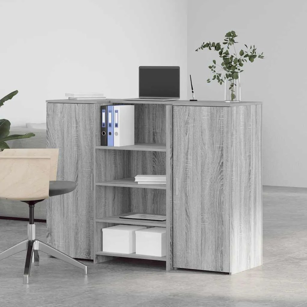 recepciós pult szürke sonoma 135x50x103,5 cm szerelt fa