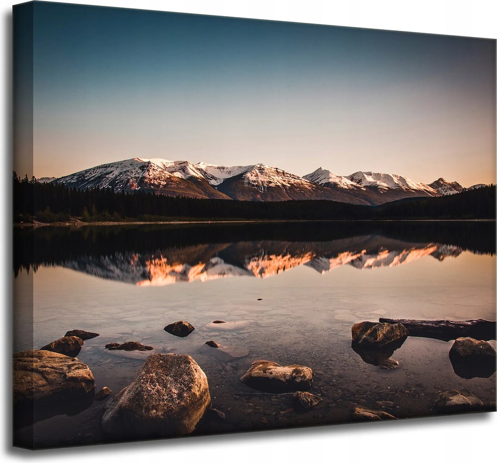 Vászonkép Természet Tájkép Hegyek Tó 50x40