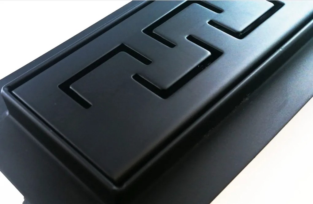 Lefolyótisztító Rozsdamentes Acél Görög Típus Fekete Matt 55CM