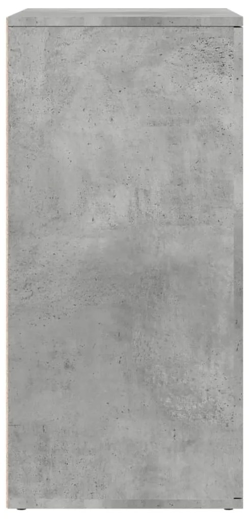 betonszürke szerelt fa tálalószekrény 79 x 38 x 80 cm