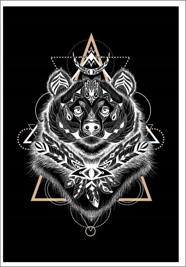Poszter Keret Nélkül ajándék medve Totem Állatok P2607_30x40