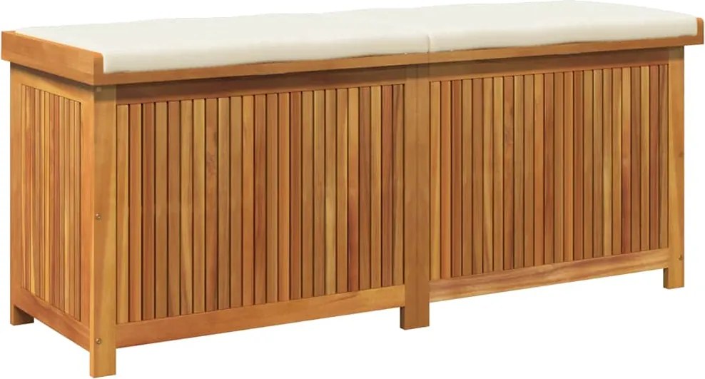 vidaXL tömör akácfa kültéri párnatartó láda 150x50x60,5 cm
