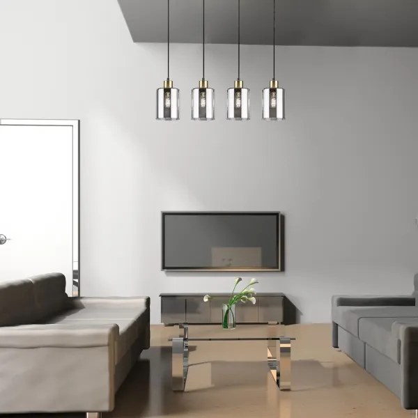 Rabalux 72247 - Csillár zsinóron PEREZ 4xE27/40W/230V