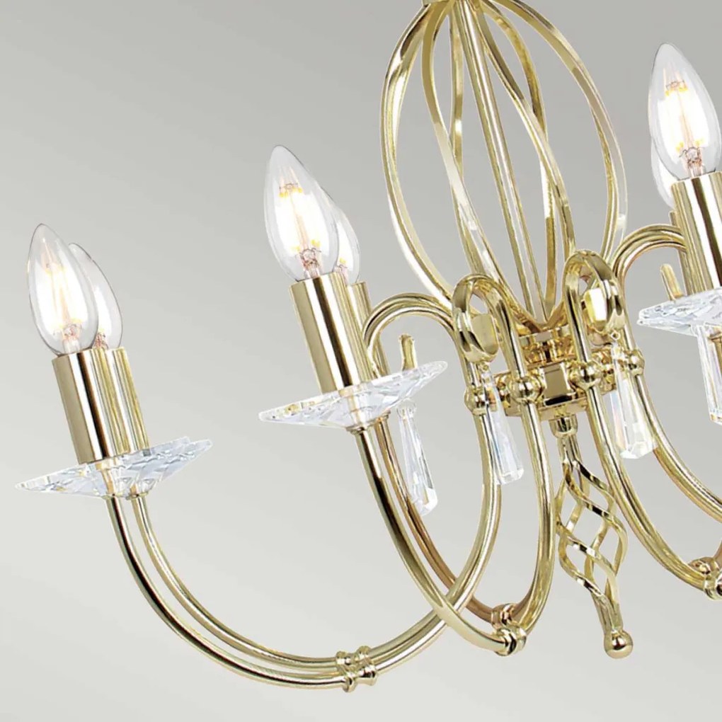 Elstead Lighting AEGEAN AG8-POL-BRASS Csillár 8x60W/E14