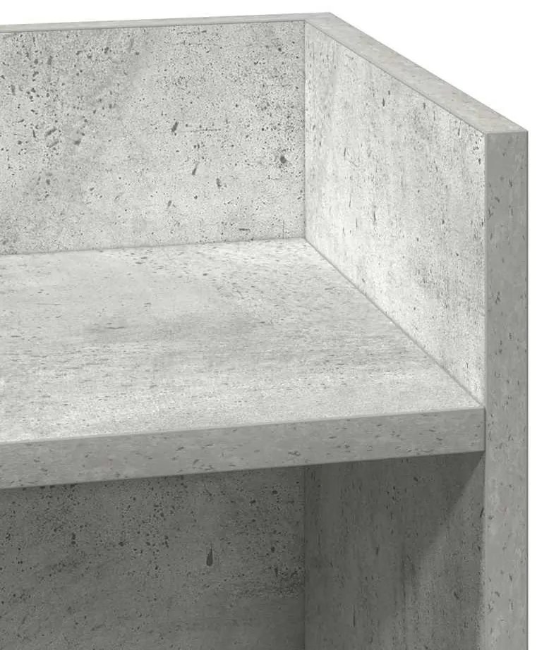 2 db betonszürke kisasztal polccal 25,5 x 27 x 60 cm