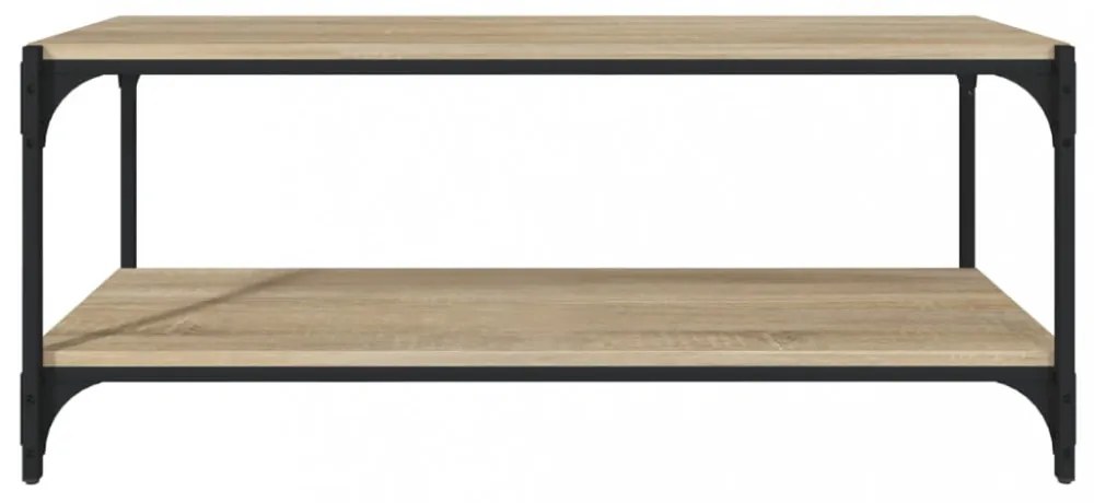 sonoma tölgy színű szerelt fa és acél TV-szekrény 100x33x41 cm