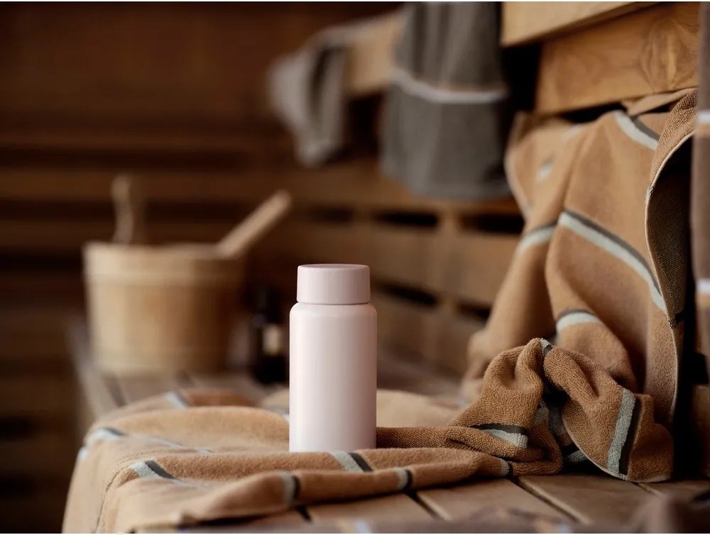 Világos rózsaszín rozsdamentes acél termobögre 400 ml Singles – Zone