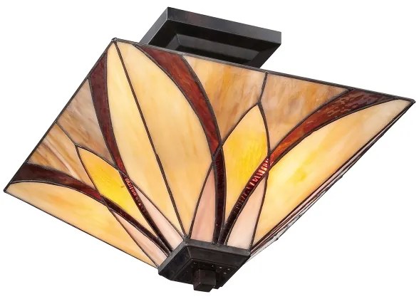 Elstead QZ-ASHEVILLE-SF - Tiffany rúdra szerelt csillár ASHEVILLE 2xE27/100W/230V