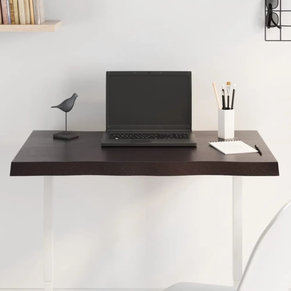 sötétbarna kezelt tömör asztallap 80x60x(2-4) cm