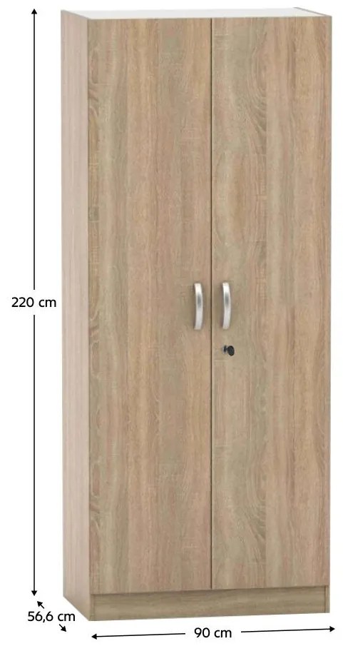 Ruhásszekrény Breanna (szonoma tölgy) . 1116251