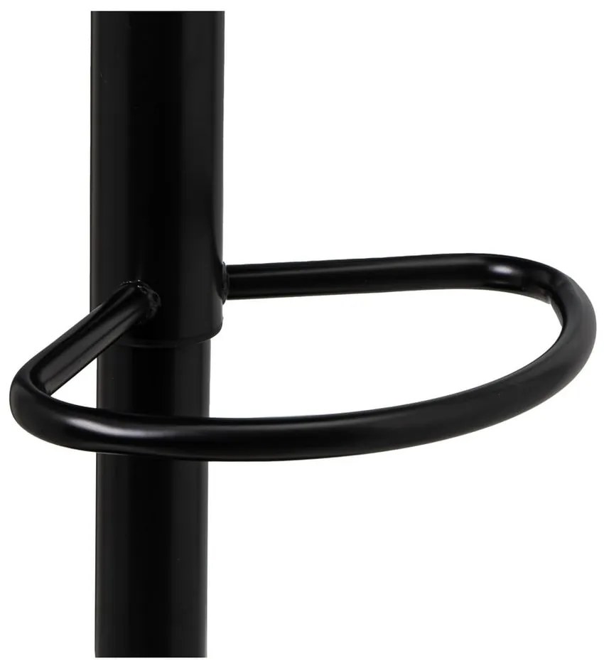 Fekete bőr utánzat állítható magasságú bárszék szett 2 db-os (ülésmagasság 72 cm) – Casa Selección