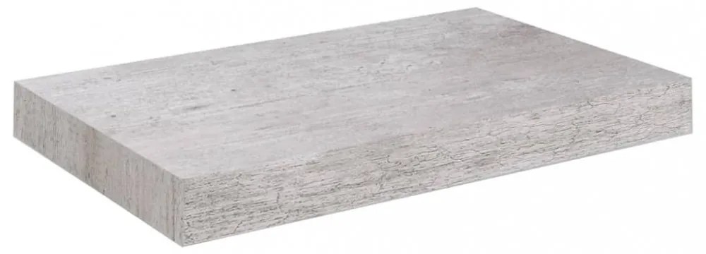 betonszürke MDF lebegő fali polc 23 x 23,5 x 3,8 cm