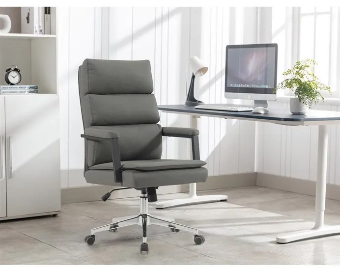 Irodai szék szürke műbőrrel. KA-D8104 GREY