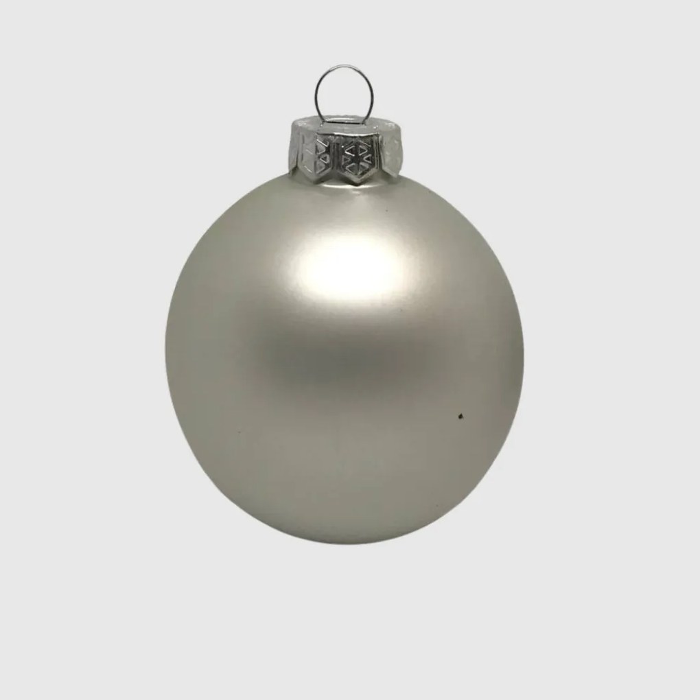 Silver ezüst üveg karácsonyi gömb szett 12*6cm