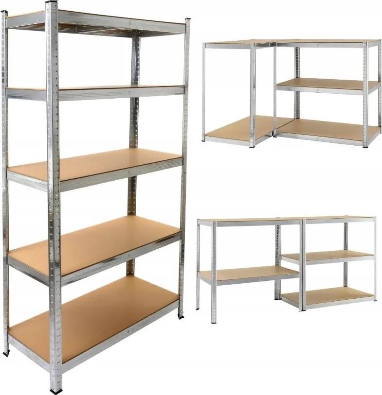 Könyvespolc Fém Polc Irodai Szekrény Ipari 180cm x 90cm x 40 cm