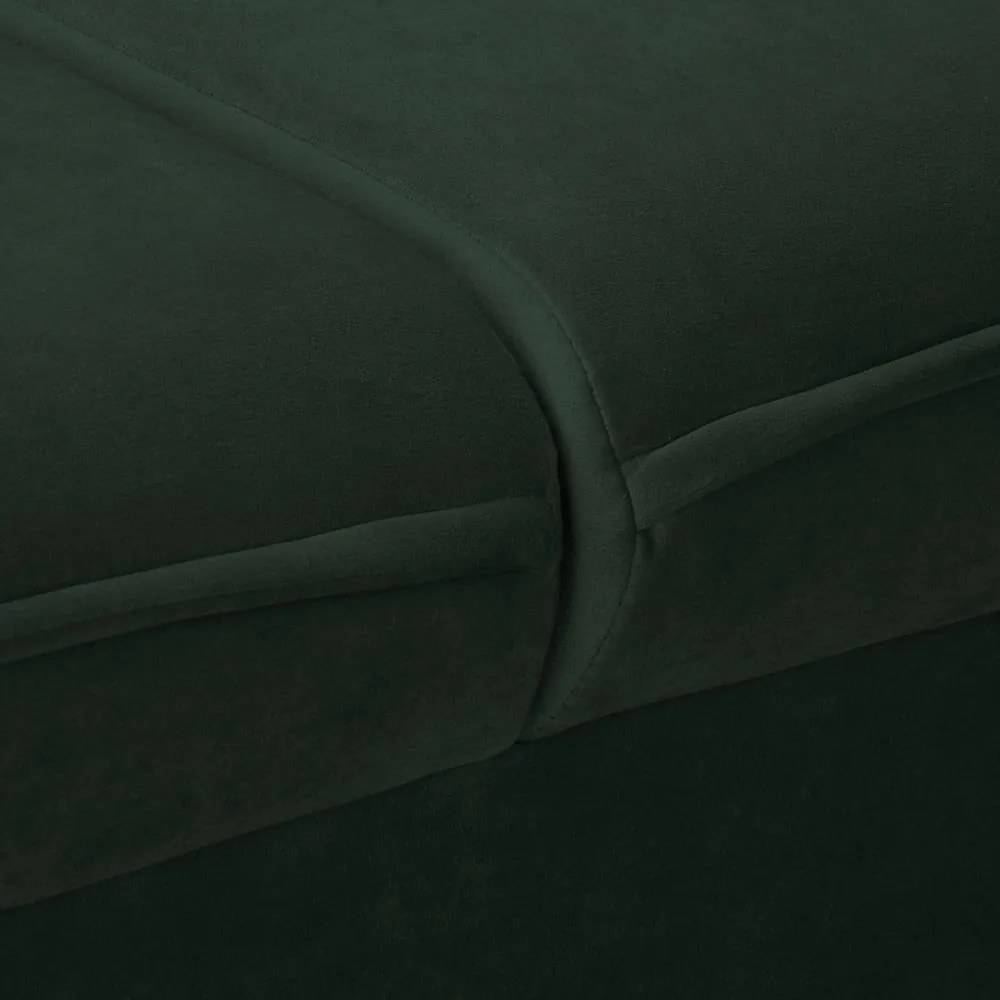 Sötétzöld bársony kanapé 138 cm Juli – Ropez