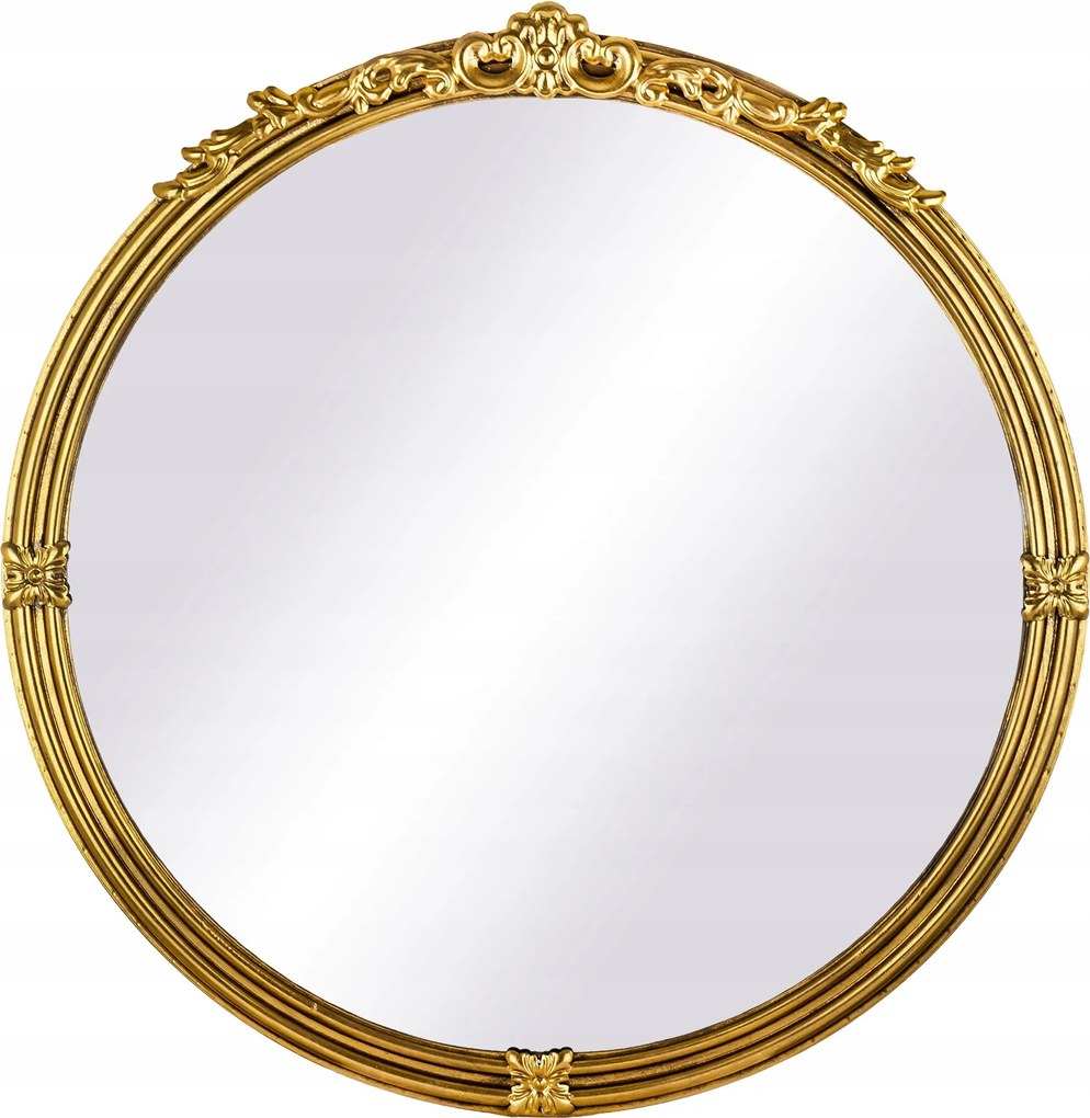 Stílusos klasszikus tükör kerek glamour arany keretben 92 cm