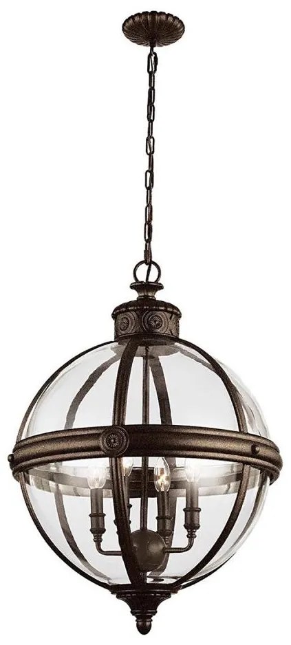 Feiss FE-ADAMS-4P-BRZ - Csillár láncon ADAMS 4xE14/60W/230V bronz