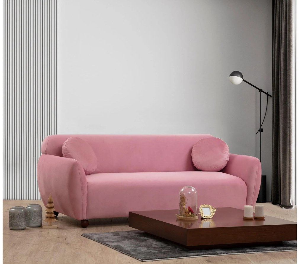 Háromszemélyes kanapé Edoletta (rózsaszín). Akció -26%. 1106680