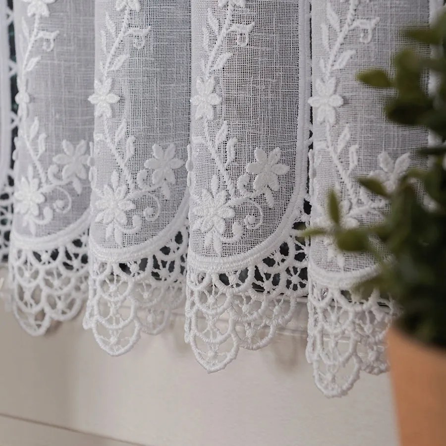 Mg Irigység 15589 batiszt Fehér hímzés gipiura 100x60cm kész ár!