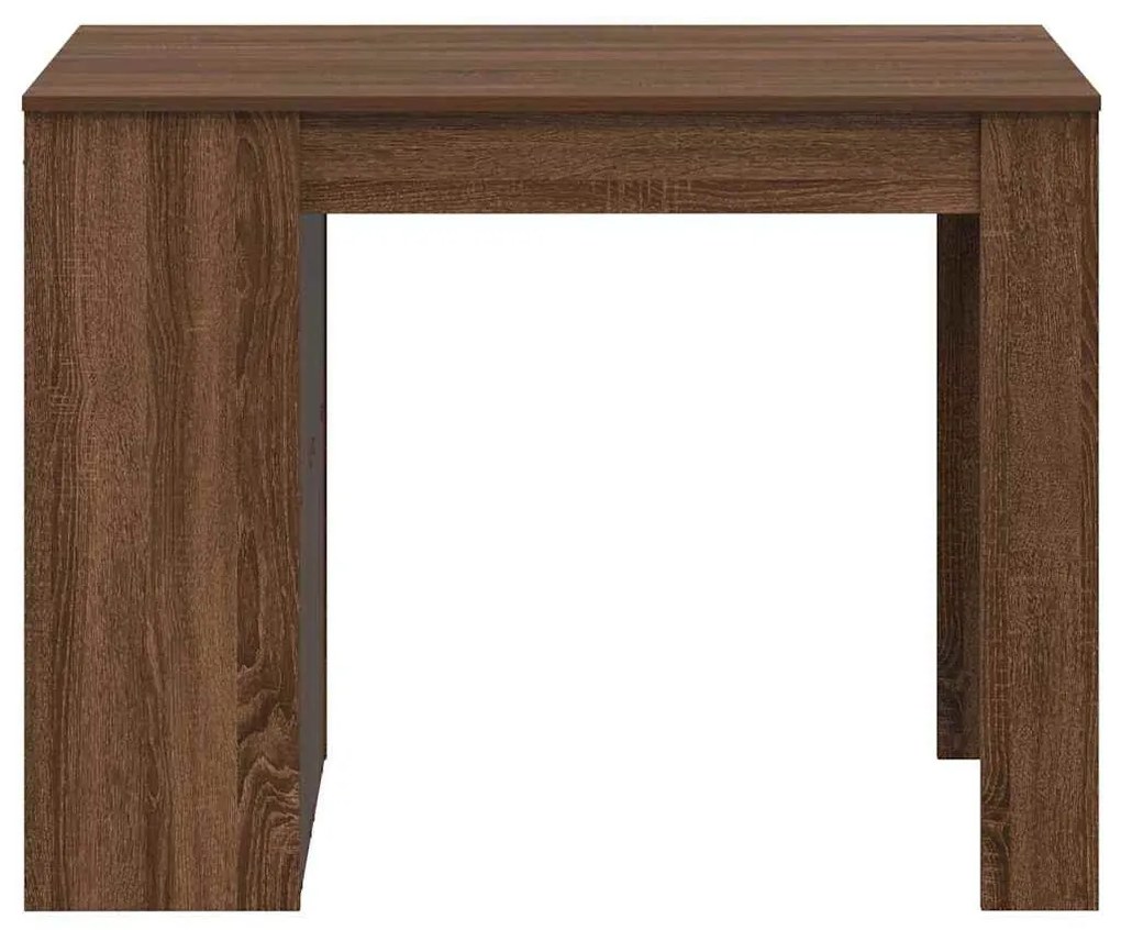 íróasztal fiókkal polccal barna tölgy 102x62x77,5 cm gépelt fa