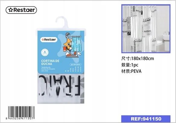 Színes Zuhanyfüggöny 180x180 cm Mintás