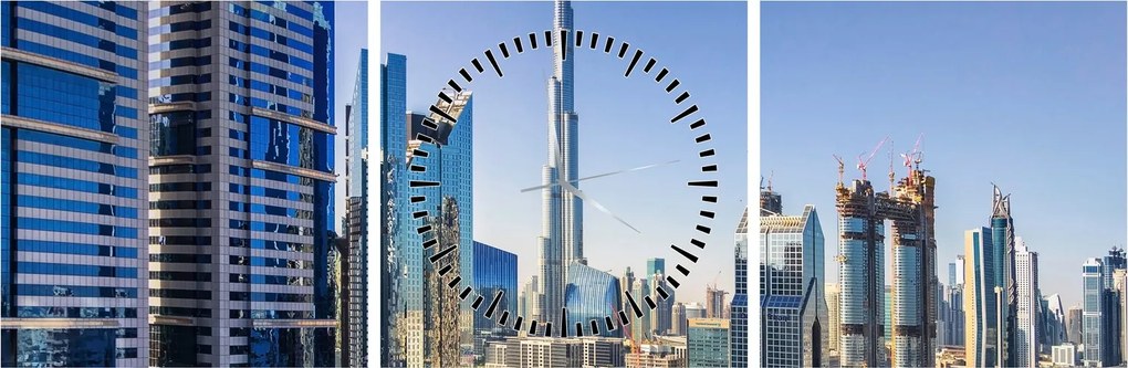 Kép - Dubai reggel (órával) (90x30 cm)