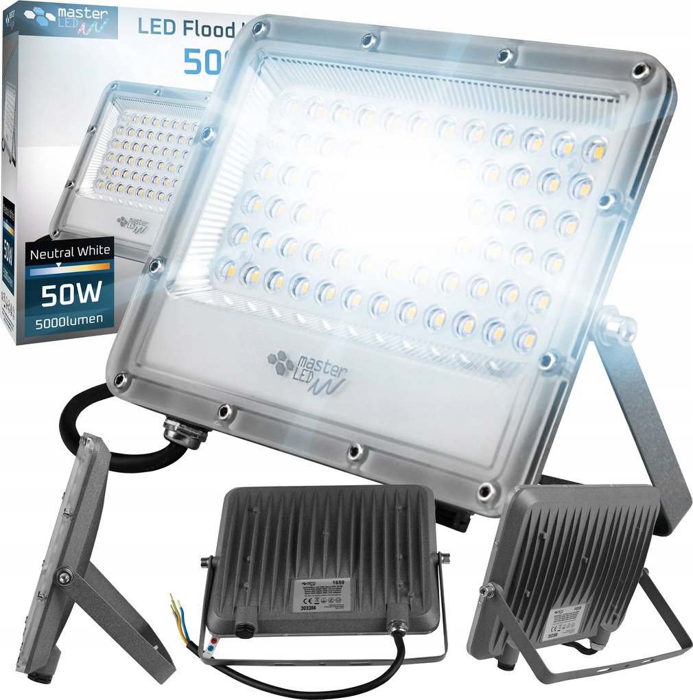 Halogén Led 50W Lámpa 5000K Kültéri Fényvető IP65 garázsba