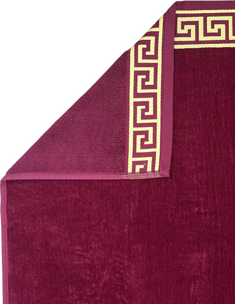 POSEIDON Strandtörölköző bordó 165x90cm