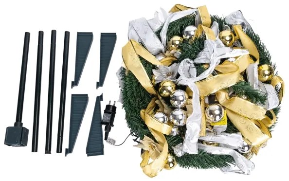 Aigostar - LED kültéri karácsonyfa 150xLED/230V 1,8m IP44 fehér/arany hideg fehér