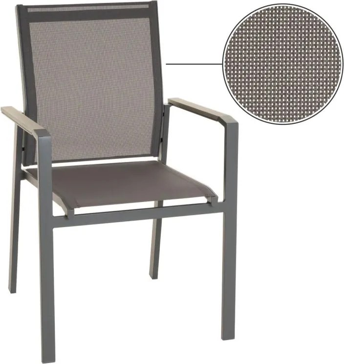 Kerti szék készlet  90 x 56,5 x 59,5 cm 4 db szürke