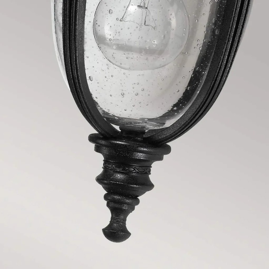 ELSTEAD FE-EB2-S-BLK ENGLISH BRIDLE Klasszikus Kültéri Fali Lámpa Fekete, Átlátszó E27 IP44