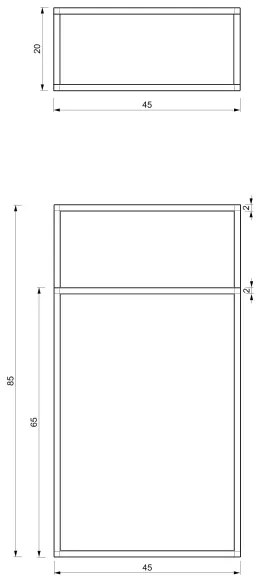Törölközőtartó 85x45 cm fekete