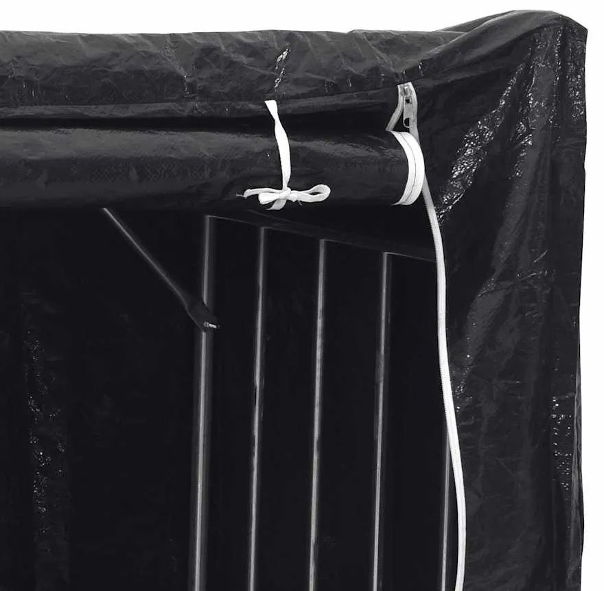 Tűzifa állvány esővédővel 101x61x110,5 cm horganyzott acél