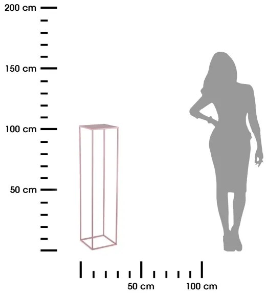 Virágállvány 100x24 cm rózsaszín