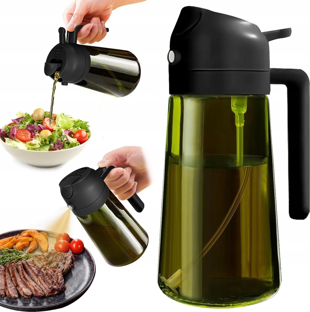 Szórófej Ecet Olaj Adagoló 2IN1 Üveg Grillezés Főzéshez