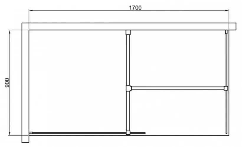 Walker 90x195 cm Walk in zuhanyfal