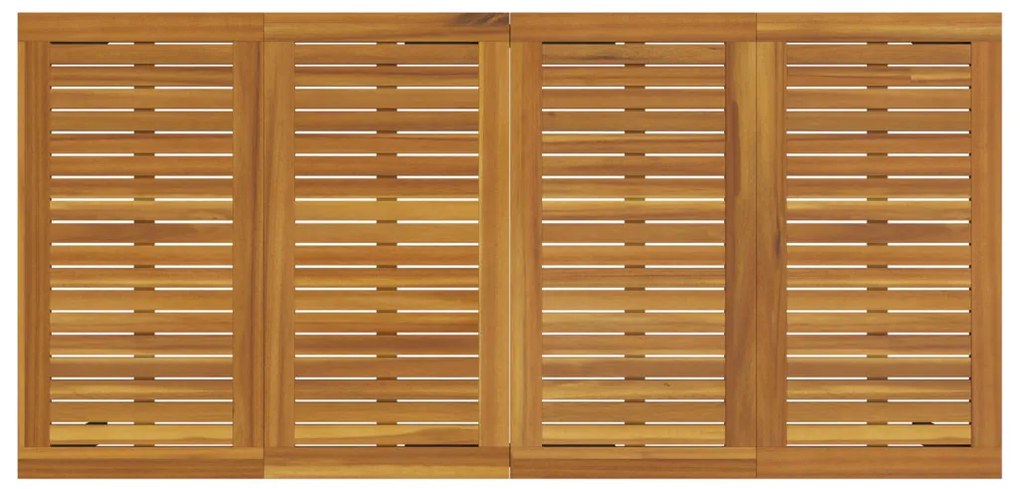 9 darabos kerti étkező garnitúra bézs poli rattan akáccal, Összecsukható kerti szék párnákkal - 2 db bézs poli rattanban, Kerti asztal 200x90x75 cm tömör akácfa és fém