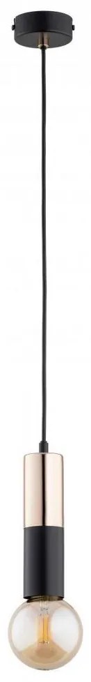 Csillár zsinóron BOLID 1xE27/60W/230V arany/fekete