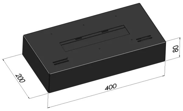 InFire - BIO kandalló 8x40 cm 3kW fekete