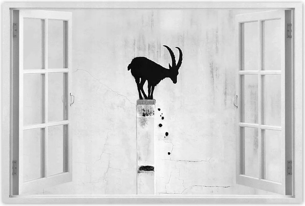 Poszterek 90x60 Kozica Banksy Hegyi gazella Nincs magánélet Falfestmény